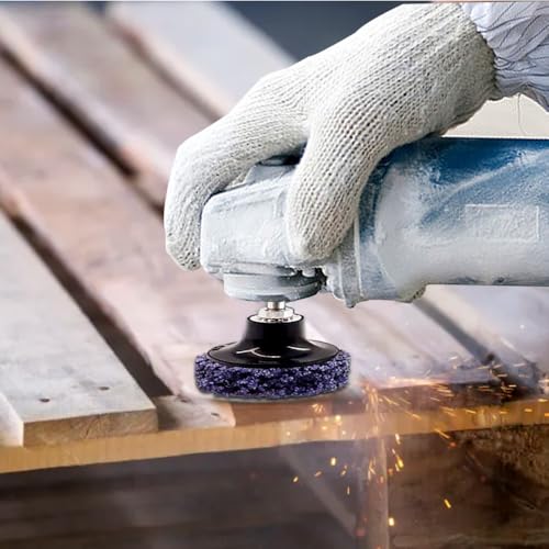 Coztie CSD Scheibe Schleifscheibe, 18 Stück Grobreinigungsscheibe, Reinigungsscheibe Set 2 Zoll Grobreinigungsscheibe Bohrmaschine mit zwei Zugstangen für Entrosten oder (50mm Mischen von Farben, 18)