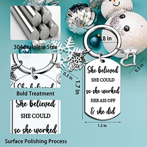 Nurse Gifts for Women Nurses Keychain for Labor And Delivery Nurse Graduation Gift Medical and Doctor Graduation National Nurses Day Gifts for Women Appreciation Gift for Her -She Believed She Could