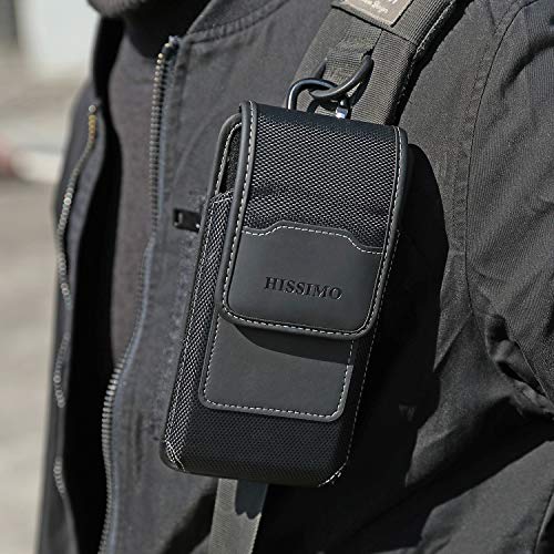 Hissimo Belt Clip Holster For Iphone 11, 11 Pro Max, Xr, Xs Max, 8 Plus, Cell Phone Case Pouch Pocket With Credit Card Holder, Black #TOP6