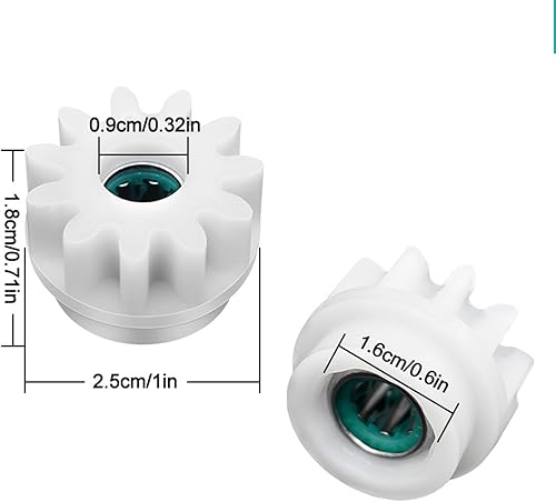 Miniatura 3 de 2 piezas de repuesto para fregona giratoria, pedal de cubo de trapeador de engranajes, piñón de rodamiento unidireccional para OCedar Easywring
