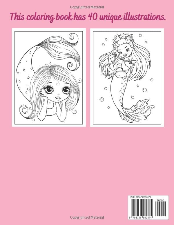 Mermaid coloring book for kids: A bundle of unique mermaid coloring patterns for kids perfect and cute easy educational Coloring and activity book ... kids who love to color in toddler pattern. image 3