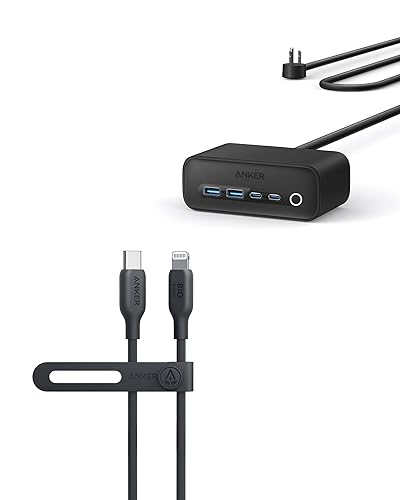 Anker Cable USB-C a Lightning, cable 541 y estación de carga Anker 525, tira de alimentación USB C 7 en 1 para iphone1213