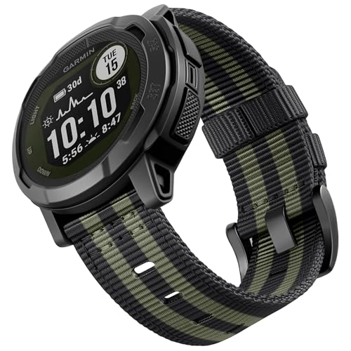 �K�[�~�� �x���g- 22mm �i�C���� �����o���h Instinct (3/2/Solar)/Tactical 45mm�ɑΉ� | �X�e�����X�o�b�N���t�� ���a�o�l�_ Tide/Esports 45mm�Ȃ� �ϋv�� �ʋC�� �y�� �����Y