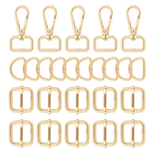 DEVPSISR 25PCS Purse Hardware Heavy Duty Swivel Snap Hooks D
