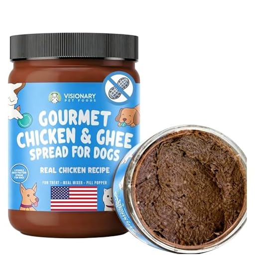 Visionary Pet Foods Chicken Dog Meat Spread – High Protein, Low Carb, Limited Ingredient, Dog Safe Peanut Butter Alternative – Lick Mat, Meal Topper, Pill Treat – 12oz