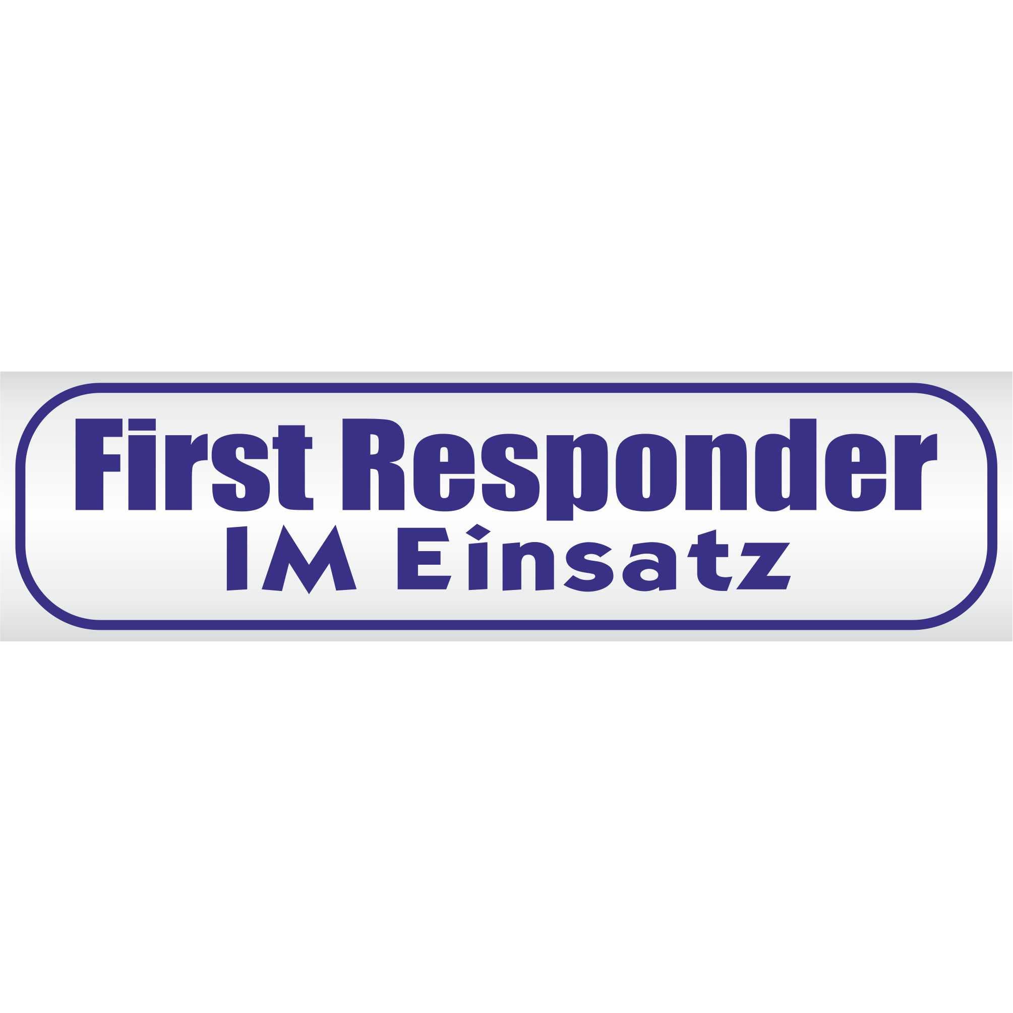 INDIGOS UG - Targa magnetica First Responder in inserimento, 60 x 16 cm