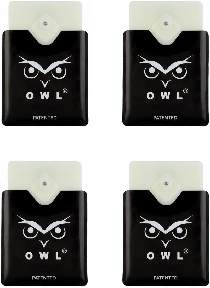 OWL The Only Flat Car Window Glass Breaker & Seatbelt Cutter Card Emergency Escape Rescue Hammer Safety Life Saving Crash Survival Kit 2-in-1 Tool - Made in USA (4 Pack Black)