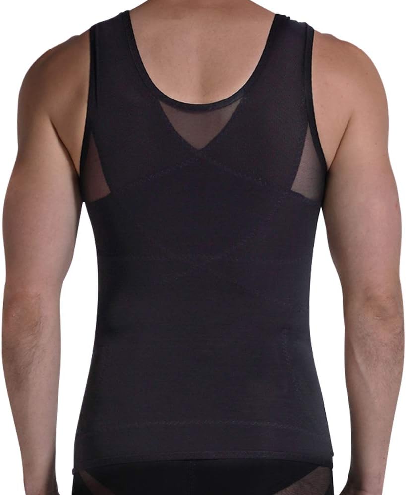 Mens Body Shaper Compression Tank Top Slimming Shapewear Abdomen Undershirt - Image 3