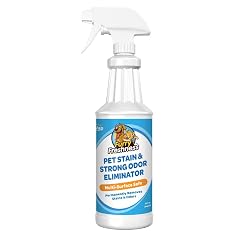 FurryFreshness Extra Strength Cat or Dog Pee Stain Permanent Odor Remover Smell Eliminator -Removes Stains from Pets Kids