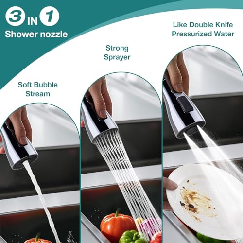 Image of BIRDLINE Tap Extender for Kitchen Sink - 360 Flexible Faucet Extension Attachment | 3-Mode Water-Saving Kitchen Tap Aerator Shower | Tap Extension for Sink, Basin & Wash Area Upgrade Your Kitchen.