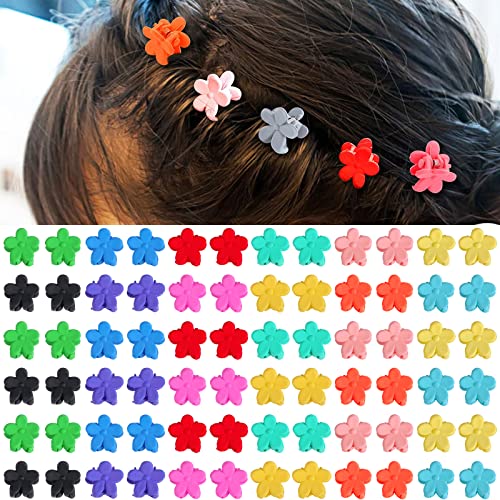 HABGP 80 Pcs Mini Hair Clips for Girls, Baby Toddler Small Hair Accessories, Kids Bangs Barrettes, 16 Assorted Colors
