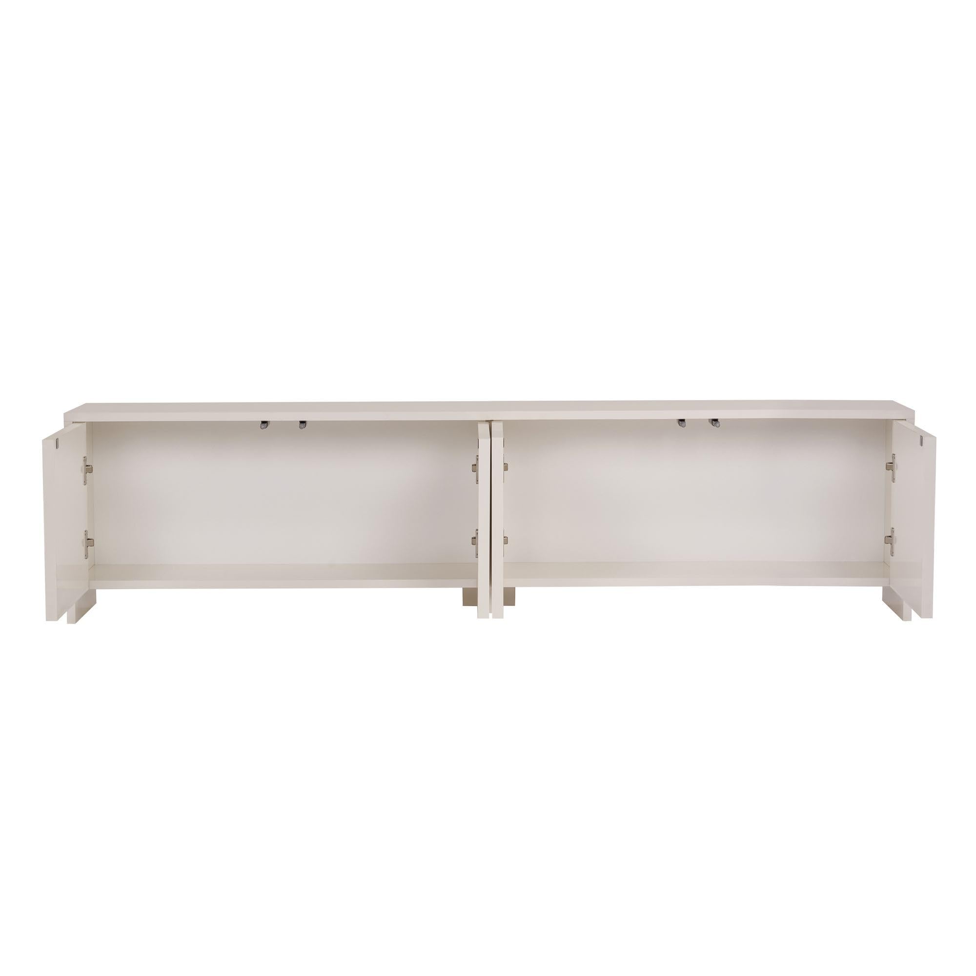 HABITAT ET JARDIN Meuble TV en Bois Aurelia - 180 x 32 x 45 cm - Crème
