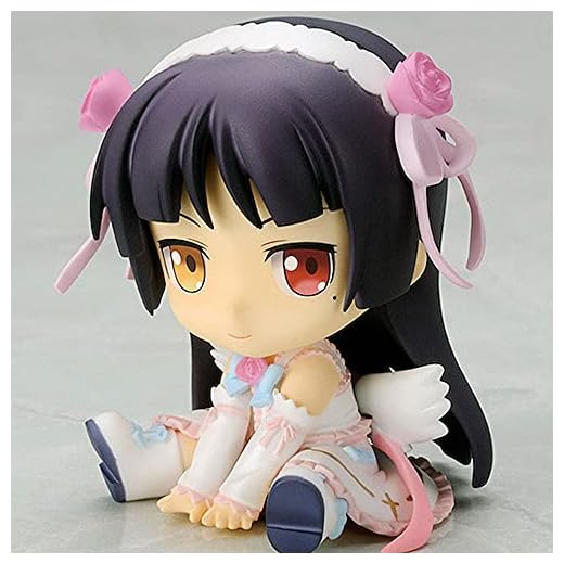 Q-version Angel God Cat-modell docka, hur kan min syster ha en så söt karaktär, sittställning, den här produkten är 2,8 tum lång, tillverkad av PVC-material, för insamling, används av människor över 1