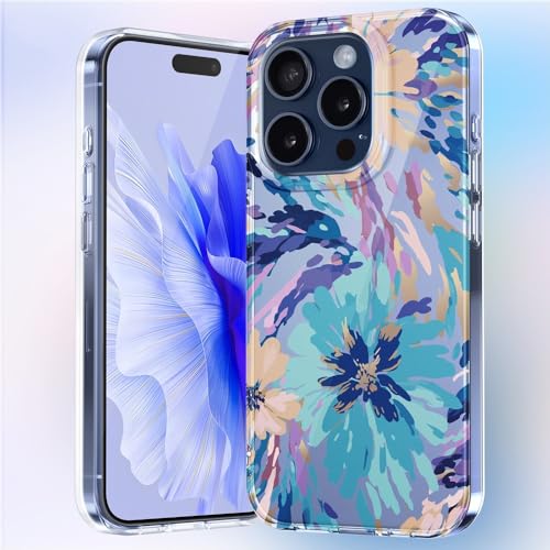 Coque iPhone 14 Pro anti-jaunissement fleur claire silicone transparent souple