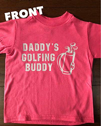 personalized Daddy's golfing buddy toddler boys girls kids youth golfer shirt kids golf tshirt2