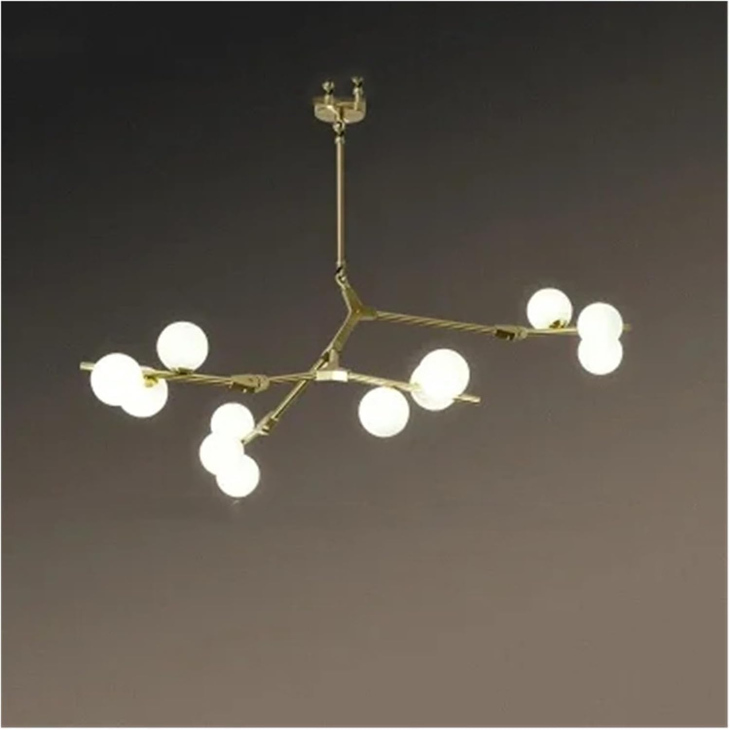 Lustre moderne en or noir éclairage intérieur suspension salon LED