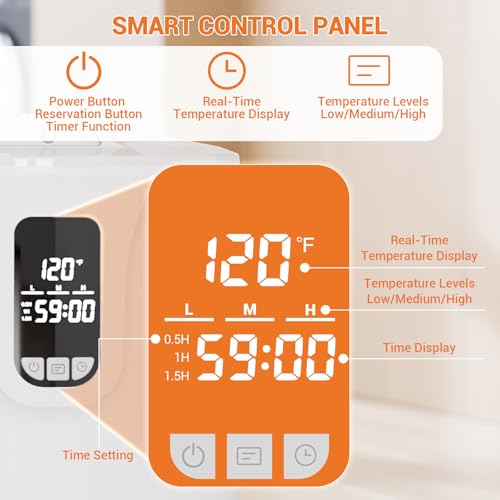 MilleLoom 20L Smart Towel Warmer | Timer, Adjustable Heat & Auto Shut-Off | for Bathroom & Home Spa by MilleLoom - Image 3