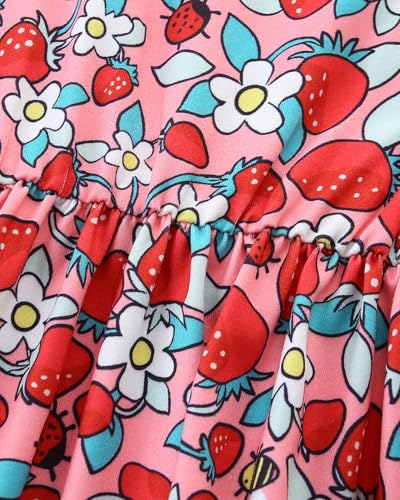 Toddler Baby Girls Tiered Dress Flutter Sleeve Beach Butterfly Sundress Princess Summer Dresses 2-8 Years4