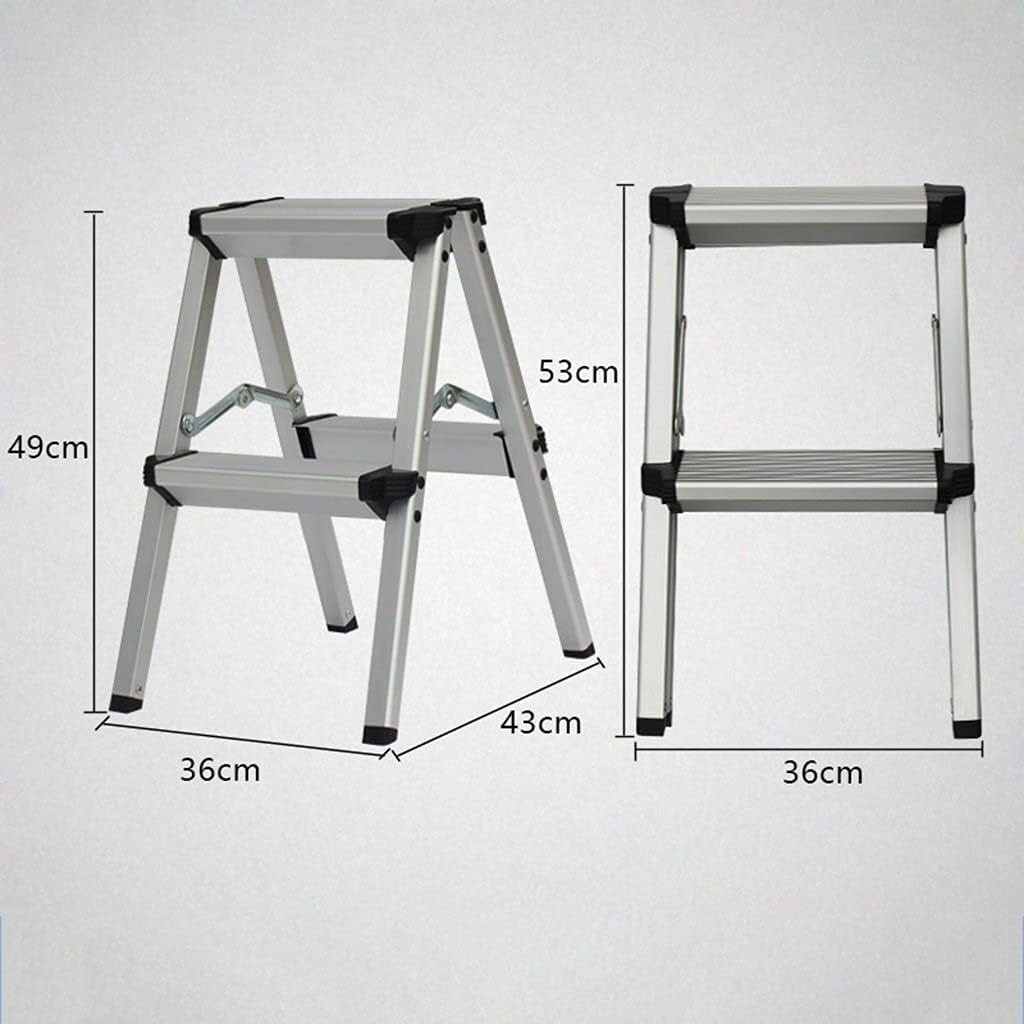 Steps Ladder, Folding Ladder Multi-Function Ladder Two-Step Ladder Household Folding Ladder Aluminum Engineering Ladder