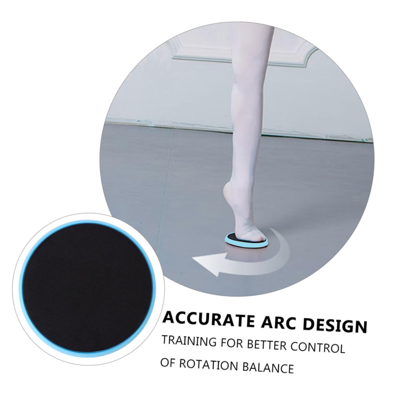 UKCOCO Planche de Rotation pour Ballet et Danse Disque Entraînement Tournant Portable Surface Lisse Antidérapante Aide à Équilibre pour Danseuses Gymnastes et Patineuses