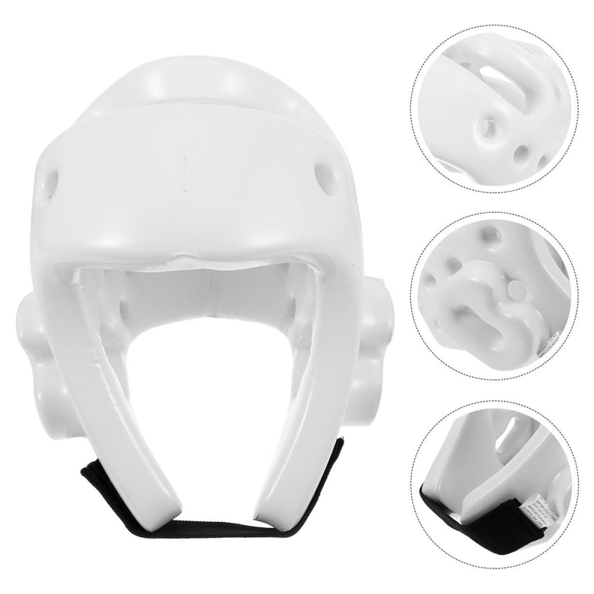 VICASKY Casco da Boxe Bianco in Pu Traspirante e Pratico per Protezioni Taekwondo, Adatto per Allenamento e Sparring Durante Attività di Boxing e Arti Marziali