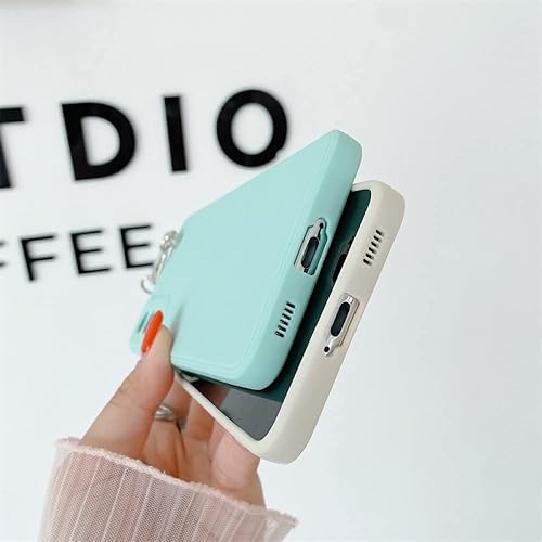 Miniatura 4 de Funda de teléfono con cuerda colgante para Samsung Galaxy S21 S20 FE S10 Plus Lite A50 A70 A12 A22 A32 A42 A52 A72 5G funda de silicona rosa,
