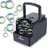 PANACARE Tragbare Automatischer Seifenblasenmaschine, Professional Blasenmaschine 1500+ Blasen pro Minute von Batterie oder Stecker, Elektrisches Blasenspielzeug für Kinder/Hochzeit/Geburtstag Party
