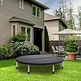 Protective Trampoline Cover, Outdoor Waterproof Windproof Mat Guard, Round Heavy Duty Shield for Patio Park Garden Use in Winter Rainy Weather(Medium)