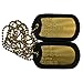 Tactical Gear Junkie Custom Milspec Personalized Brass Dogtag Set with Chains and Silencers. Dog TAG