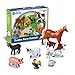 Learning Resources Jumbo Farm Animals, Animal Toy Set for Toddlers, 7 Pieces, Ages 18 Mos+