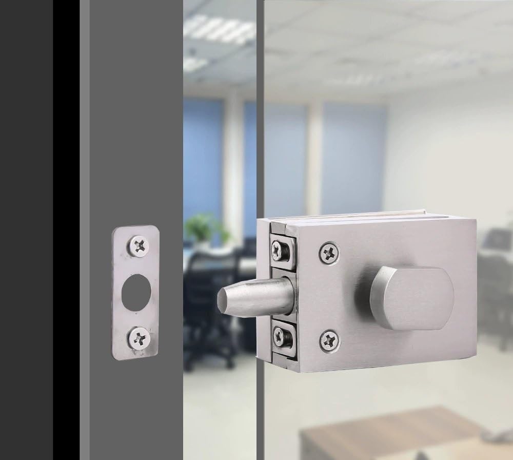 Small Size Heavy Duty Glass to Wall Door Lock No Need to Cut Glass for Shower Cubicle Home Hotel Bathroom Shower Room (Glass to Wall Door Bolt Lock) Pack of 1 (B0CT5SRF57) Amazon Price History, Amazon Price Tracker
