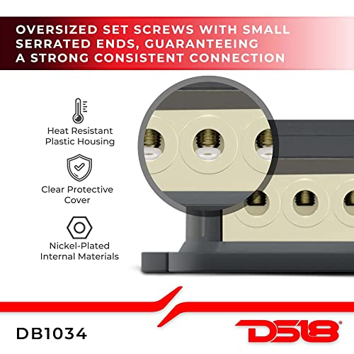 Image of DS18 DB1034 Distribution Block 1X0-GA in 3X4-GA Out for Car Amplifiers