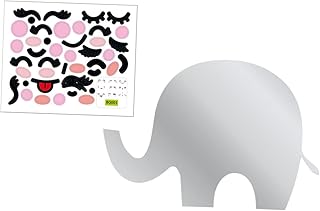 BESPORTBLE Decoração Nórdica 1 Conjunto Elefante Adesivos De Parede Removíveis Decalques De Azulejo Decalques De Parede 3D Decalques De Parede De Quarto Infantil Decalque De Fundo De Parede