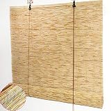 Rideaux en Roseau Rétro Stores en Bambou Store à Enrouleur Crème Solaire,Volets de Levage de Paille,Store étanche Occultant,Anti-Poussière,pour Cour,Jardin,Salon,Personnalisable(110x220cm/43x87in)