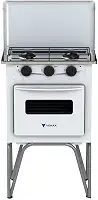 Fogão Portátil 2 Bocas Venax Gemini Tampa de Metal Gas Glp Branco