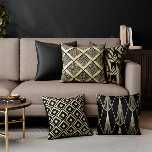 Image of Stoa Paris Cushion Cover Set of 5, Home Decor for Sofa, Bed & Living Room, Digital Printed Cushion Cover 16 Inch x 16 Inch, Soft Touch Finish, Hidden Zip Closure, Charlotte's Empire - Charlotte
