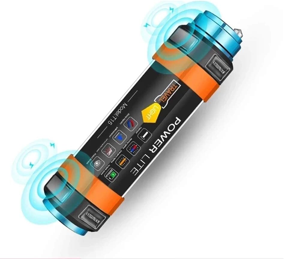 XHDATA Camping Flashlight IP68 Waterproof LED Lamp Mosquito Repellent SOS Car Warning Light Designed for Hiking Camping Diving Travelling Reading Backpacker (X108)