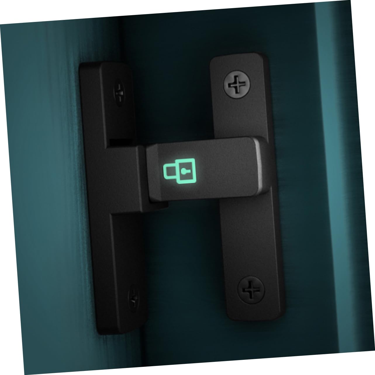 EXCEART 4pezzi Chiusura Per Porta Scorrevole Anti-furto Con Luce Notturna Serratura Facile Da Installare Sicurezza Per Interni e Garage Per Porte Scorrevoli e Garage
