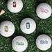 PLIGREAT 4 Sheets Cans Pattern Stickers for Golf Ball Marker Funny Text Golf Ball Stickers for Identify Golfer Balls 56 Pcs Customise Markers Golfer Gift Golfing Accessories
