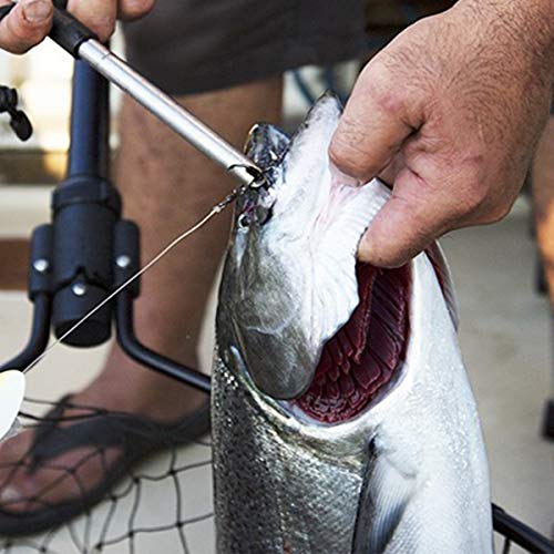 BB Hapeayou Fish Hook Remover Extractor Portable Stainless Steel De-Hooker Tool with Lanyard for Removing Fishing Hooks (9.4inch) - Thumbnail 3