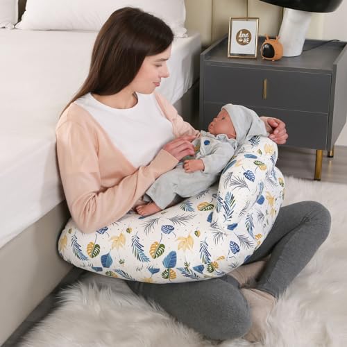 BATTOP Nursing Pillow for Breastfeeding - More Support for Mom, Feeding Pillow with Removable Cover and Adjustable Waist Strap, Plus Size Breastfeeding Pillow - Thumbnail 7