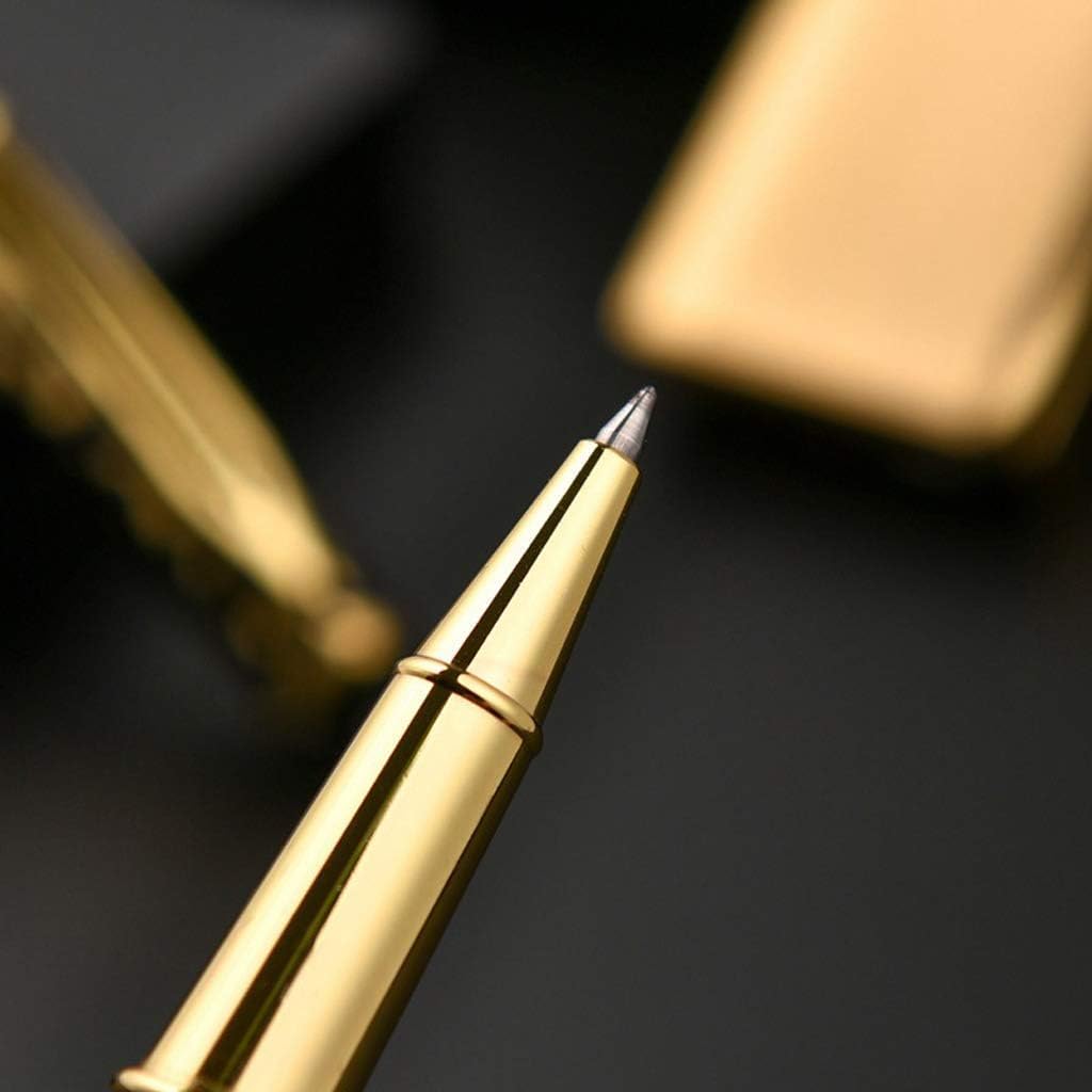 Kugelschreiber, neutraler Tintenstift Metall-Kugelschreiber, Tintenroller, Gel-Tintenstift, Schwarz/Gold, 13,3 x 1,2 cm(B)