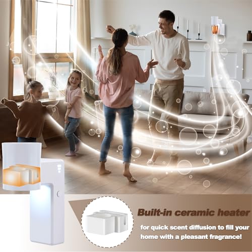 ROSSEX 4 Pcs Wall Fragrance Plug in with Night Light Compatible with Bath and Body Works Wallflowers, with 3-Speed Adjustable Fragrance Essential Oil Diffuser for Home, White by ROSSEX - Image 6