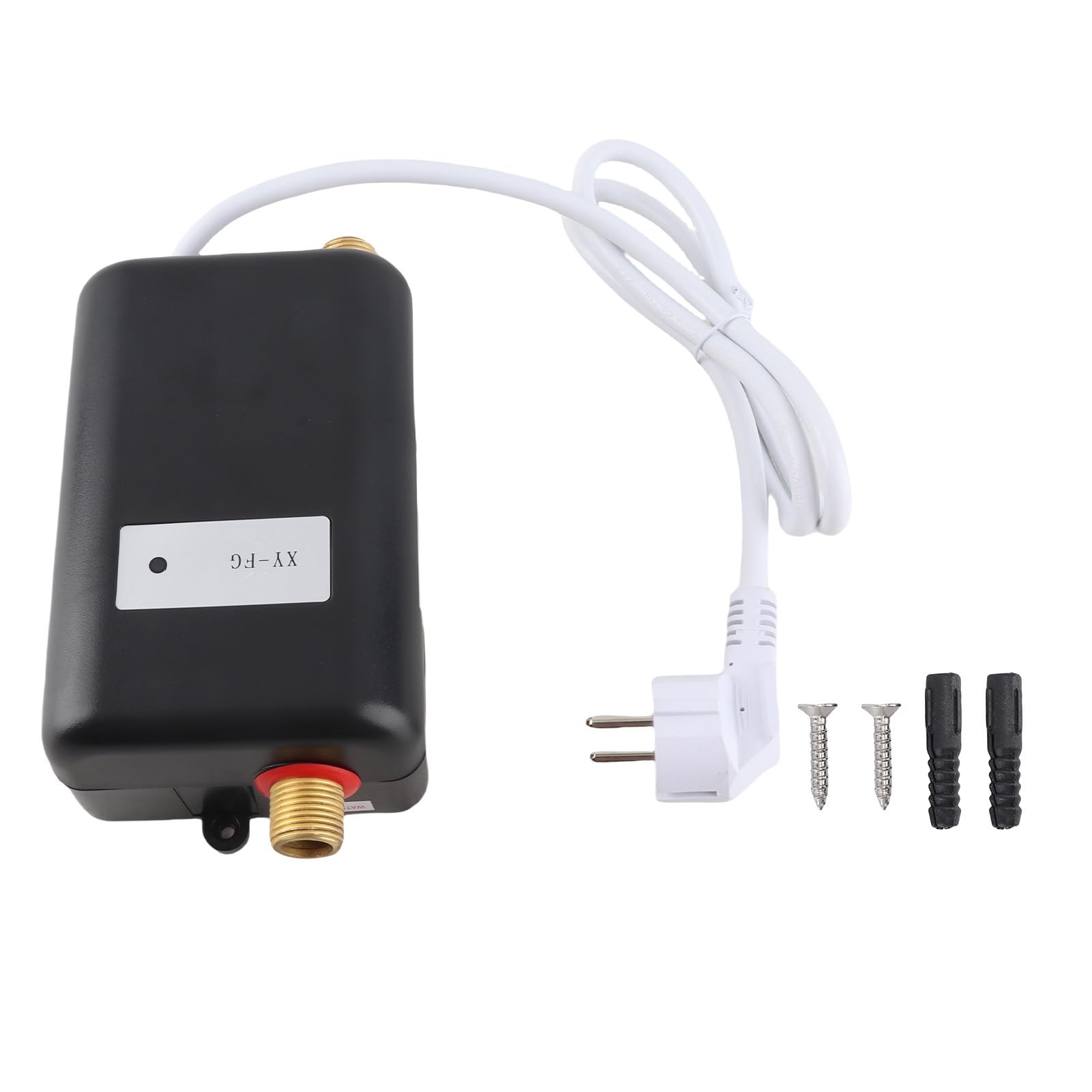 SEAFRONT Untertisch-Warmwasserbereiter, Schwarz, 1/2 Zoll, Durchlauferhitzer für Küche, Badezimmer, Wohnmobil, mit Edelstahl, Messing, IPX4 Wasserdicht (EU-Stecker 220 V)