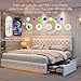 Amazon.com: King Led Bed Frame with 4 Storage Drawers, Smart Control ...