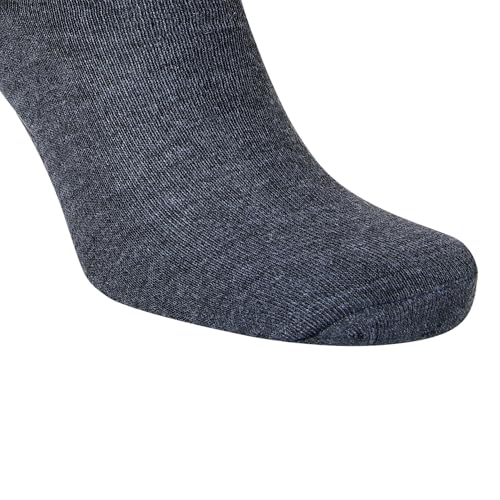 Image of Woolen Grey Color with Royal Blue Stripes Calf Length School Socks for Boys & Girls (Pack of 5 Pairs)