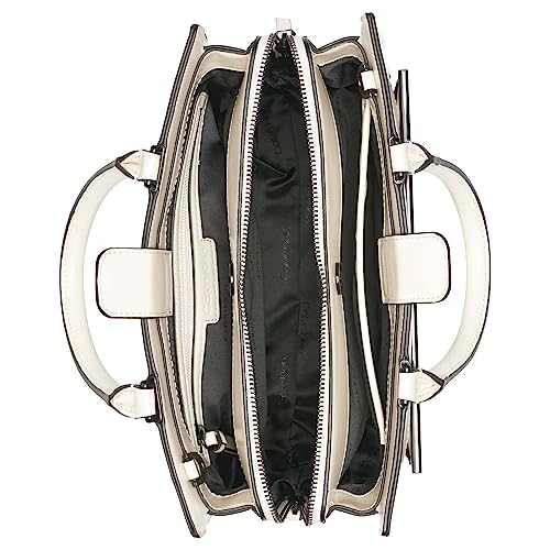 Image of Calvin Klein Womens Astrid Triple Compartment Organizational Satchel