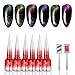 Produktbild Huapan Nagellack Sets 3D Magnetic Glitter Star Katzenauge Nail Polish schnelltrocknend 15ml 6 Farben Maniküre