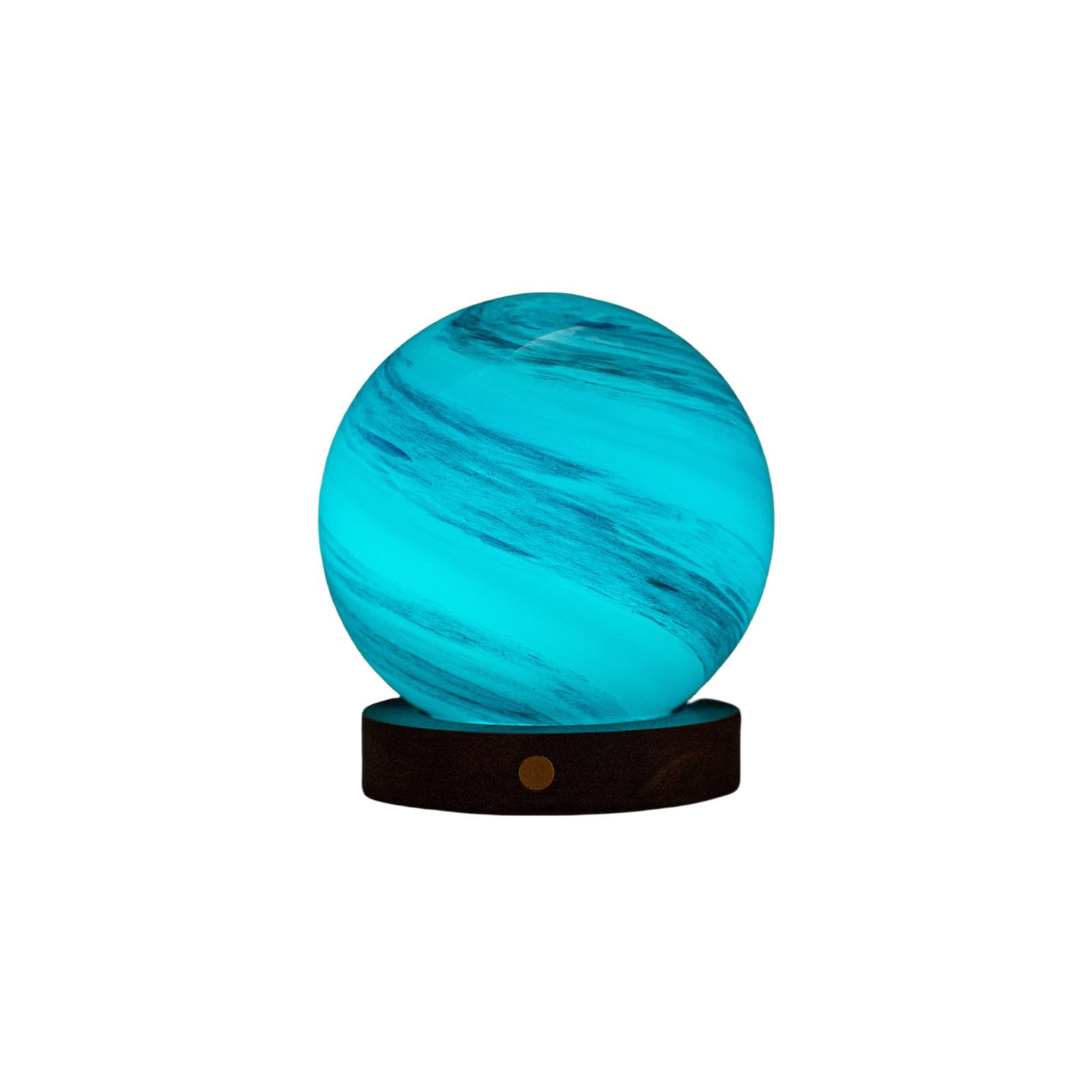 Glass LED Desk Lamp Gingko AstraGlass Colour Changing 7 Mode Rechargeable Light