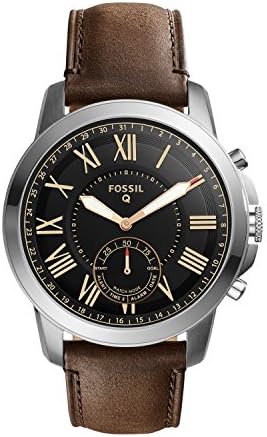 Fossil Hybrid Smartwatch - Q Grant Dark Brown Leather FTW1156 : Electronics  - Amazon.com